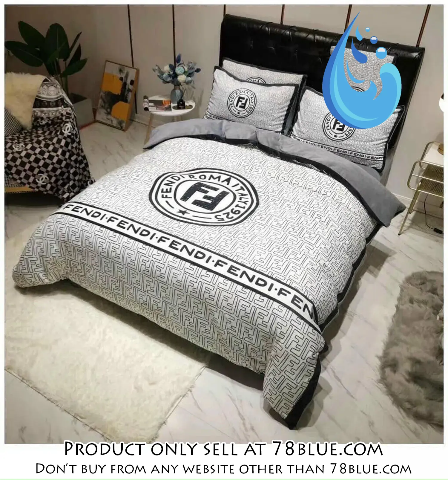 Fendi luxury brand highend bedding set home decor 78b5612199